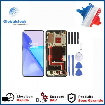 Ecran LCD + Vitre tactile sur chassis pour Oneplus 9 + Outils