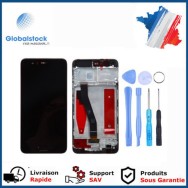 Ecran LCD + Vitre tactile sur châssis pour Huawei P10 Noir + Outils