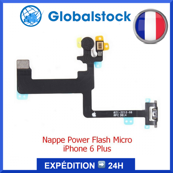 Nappe du Bouton Power On/Off + Micro + Flash pour iPhone 6 Plus