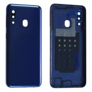 Vitre arrière (cache batterie)avec Lentille Caméra pour Samsung Galaxy A20E(A202F) Bleu