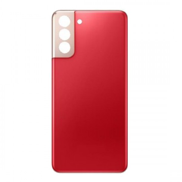 Vitre arrière galaxy s21 plus rouge logo + ce