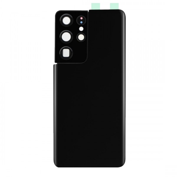 Vitre arrière galaxy s21 ultra noir logo + ce