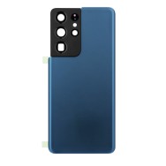 Vitre arrière galaxy s21 ultra bleu logo + ce