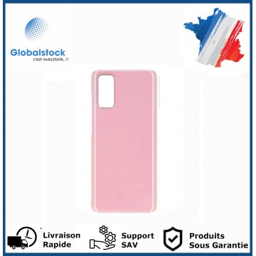 Vitre arrière galaxy s20 plus rose logo + ce