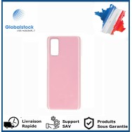 Vitre arrière galaxy s20 plus rose logo + ce
