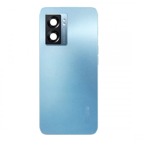 Vitre arrière (cache batterie) avec lentille caméra pour Oppo A77 5G Bleu