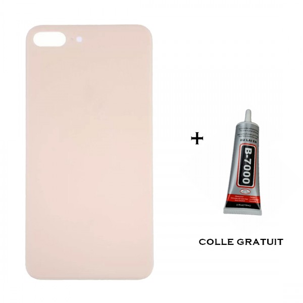 Vitre Arrière pour iPhone 8 Plus en Or avec Gros Trou