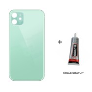 Vitre arrière iPhone 11 Vert logo + ce