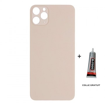 Vitre arrière iPhone 11 Pro Max or logo + ce