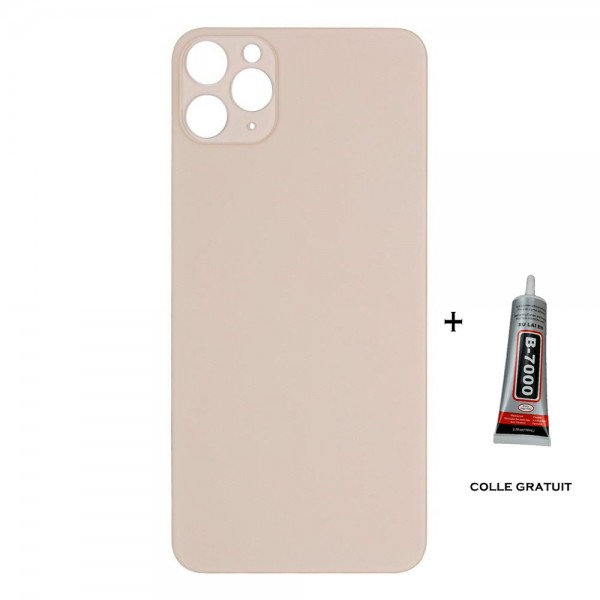 Vitre arrière iPhone 11 Pro Max or logo + ce