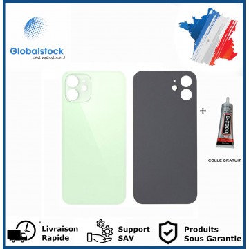 Vitre arrière iPhone 12 vert logo + ce