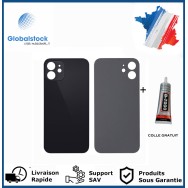 Vitre arrière iPhone 12 Mini noir logo + ce