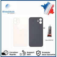 Vitre arrière iPhone 12 Mini blanc logo + ce