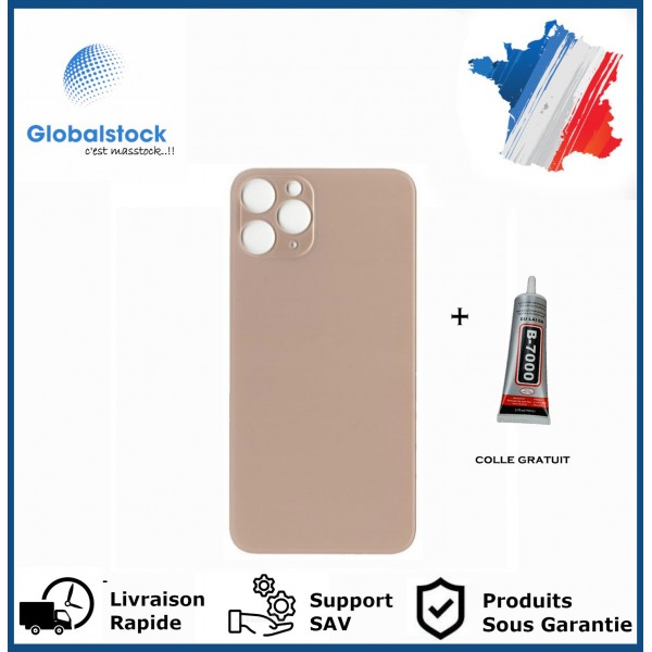 Vitre arrière iPhone 12 Pro Max or logo + ce