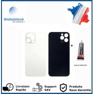 Vitre arrière iPhone 12 Pro Max blanc logo + ce