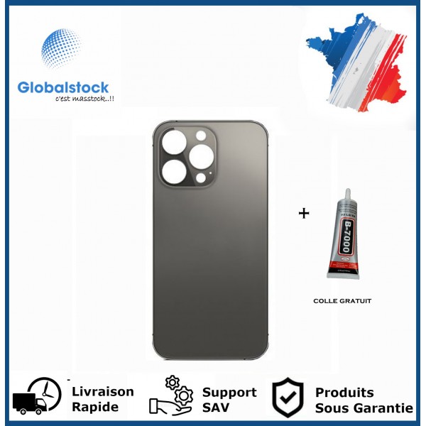 Vitre arrière iPhone 13 Pro noir logo + ce
