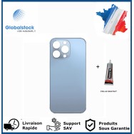 Vitre arrière iPhone 13 Pro bleu logo + ce