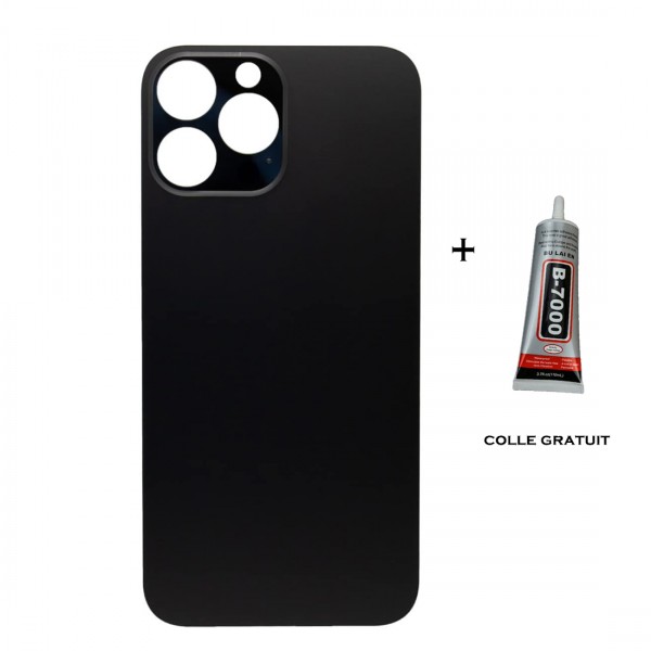 Vitre Arrière pour iPhone 13 Pro Max avec Gros Trou Noir et Adhésif