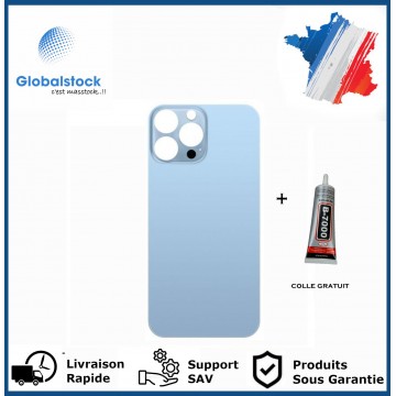 Vitre arrière iPhone 13 Pro Max Bleu - Envoi gratuit 24h