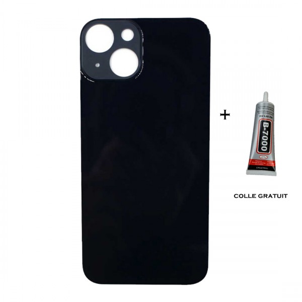 Vitre Arrière pour iPhone 14 avec Gros Trou Noir et Adhésif