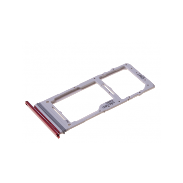 Tiroir double SIM + SD pour Samsung Galaxy Note 10 Lite Rouge Cardinal (N770)