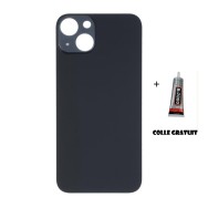 Vitre Arrière pour iPhone 14 Plus avec Gros Trou Noir et Adhésif