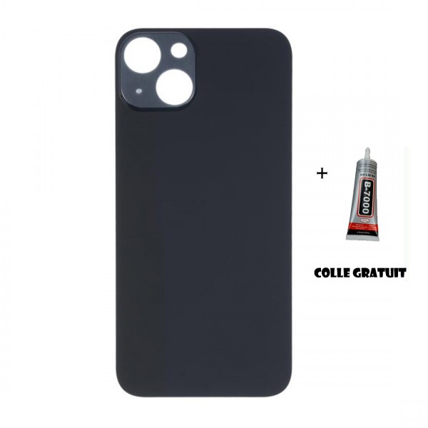 Vitre Arrière pour iPhone 14 Plus avec Gros Trou Noir et Adhésif