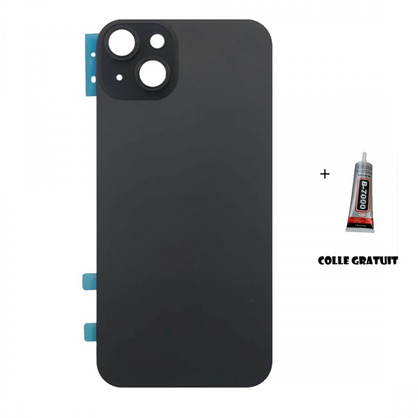 Vitre Arrière (Cache Batterie) pour iPhone 15 Noir avec Gros Trou