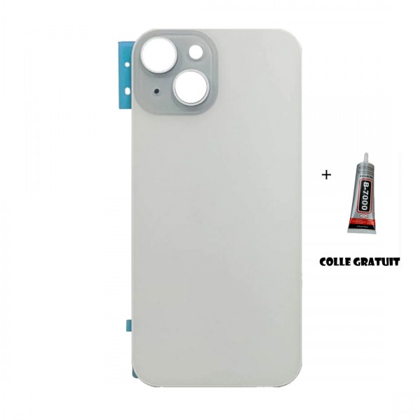 Vitre Arrière (Cache Batterie) pour iPhone 15 Bleu avec Gros Trou