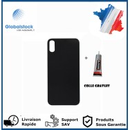 Vitre Arrière pour iPhone XS avec Gros Trou Noir et Adhésif