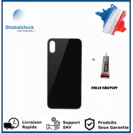 Vitre Arrière pour iPhone XS Max avec Gros Trou Noir et Adhésif
