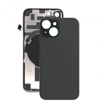 Vitre arrière (Cache batterie) pour iPhone 15 + Support + nfc  Noir Titane
