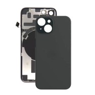Vitre arrière (Cache batterie) pour iPhone 15 + Support + nfc  Noir Titane