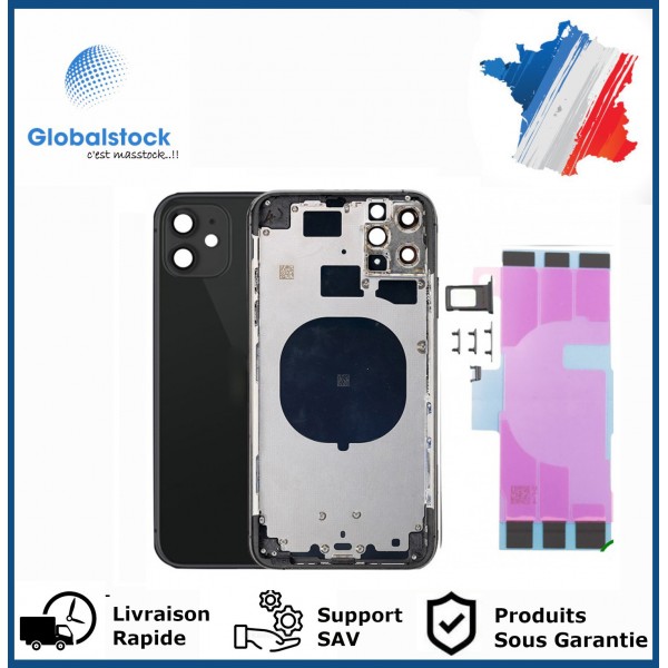 Chassis arrière pour IPhone 11 Pro Max Noir Nu