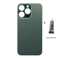 Vitre arrière iPhone 13 noir logo + ce