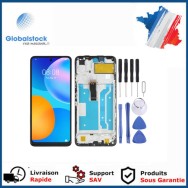 Ecran LCD + vitre tactile sur Châssis pour Huawei Ascend P Smart 2021 Noir + outils