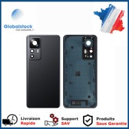 Vitre arrière ( Cache batterie)  avec lentille caméra pour Xiaomi 12T Pro Noir