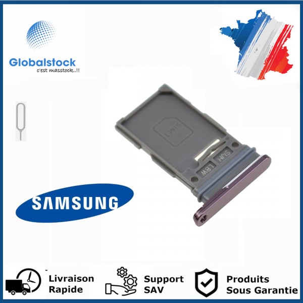 Tiroir Double Sim pour Samsung Galaxy S22 Ultra 5G S908B - Bordeaux