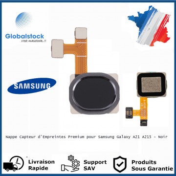 Nappe Capteur d'Empreintes Premium pour Samsung Galaxy A21 A215 - Noir