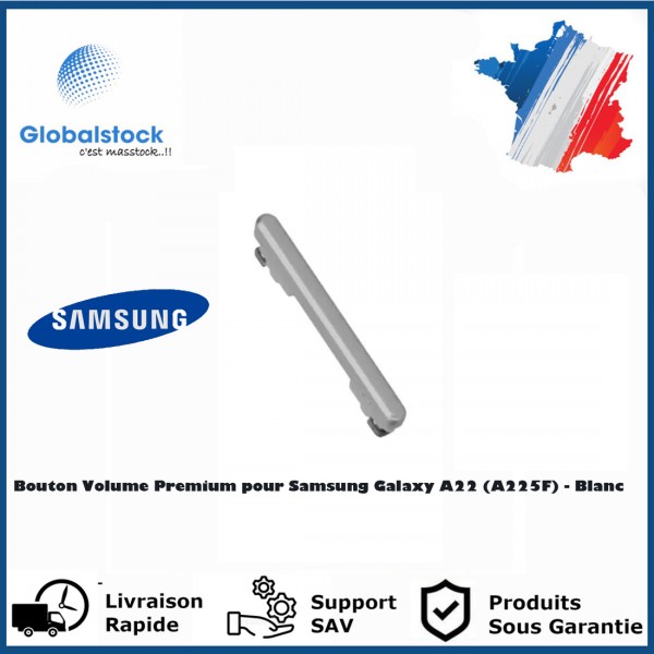 Bouton Volume Premium pour Samsung Galaxy A22 (A225F) - Blanc