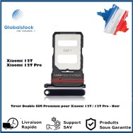 Tiroir Double SIM Premium pour Xiaomi 12T / 12T Pro - Noir