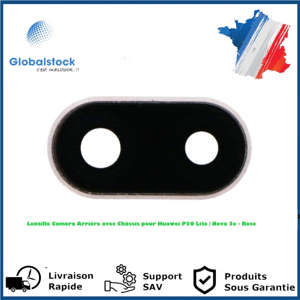 Lentille Caméra Arrière avec Châssis pour Huawei P20 Lite / Nova 3e - Rose