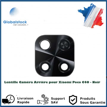 Lentille Caméra Arrière pour Xiaomi Poco C40 - Noir