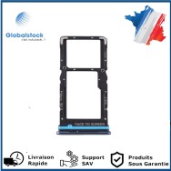 Tiroir Double SIM PREMIUM pour Xiaomi Mi 10T Lite - Bleu