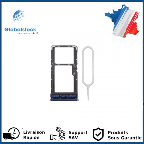Tiroir Double SIM pour Xiaomi Poco X3 Pro - Bleu