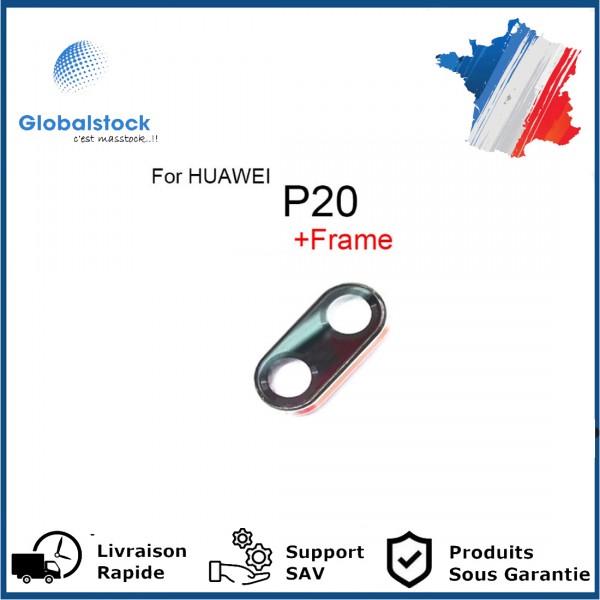 Lentille Caméra Arrière PREMIUM pour Huawei P20 - Rose (Avec Châssis)