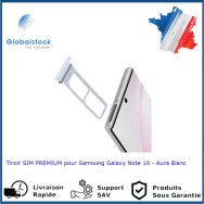 Tiroir SIM PREMIUM Samsung Galaxy Note 10 - Aura Blanc
