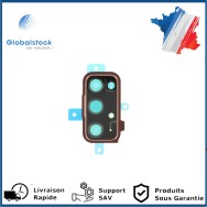 Lentille Caméra Arrière PREMIUM pour Samsung Galaxy S20 FE 4G/5G - Orange (avec Châssis)