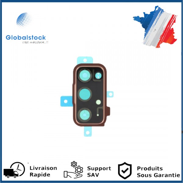 Lentille Caméra Arrière PREMIUM pour Samsung Galaxy S20 FE 4G/5G - Orange (avec Châssis)
