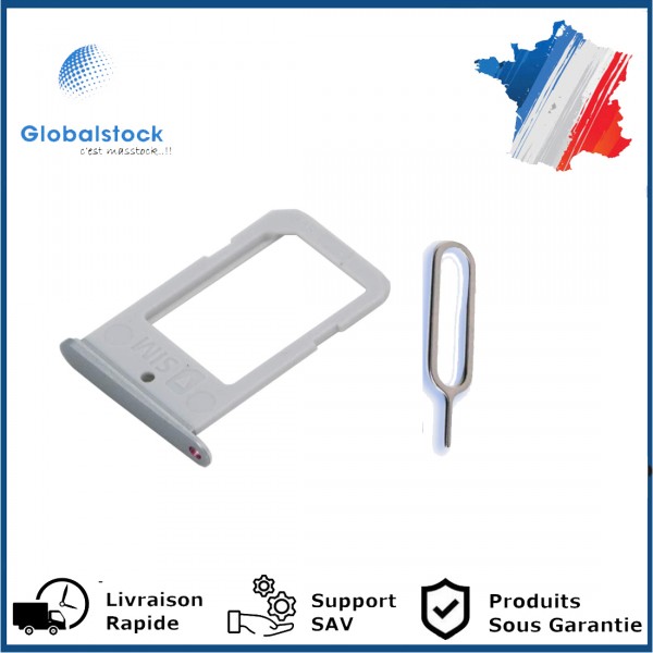 Tiroir SIM PREMIUM pour Samsung Galaxy S6 Edge Plus - Argent